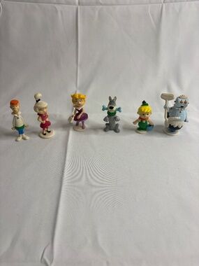 Vintage Jetsons Family Set of 6 PVC Figures Applause Cake Topper
